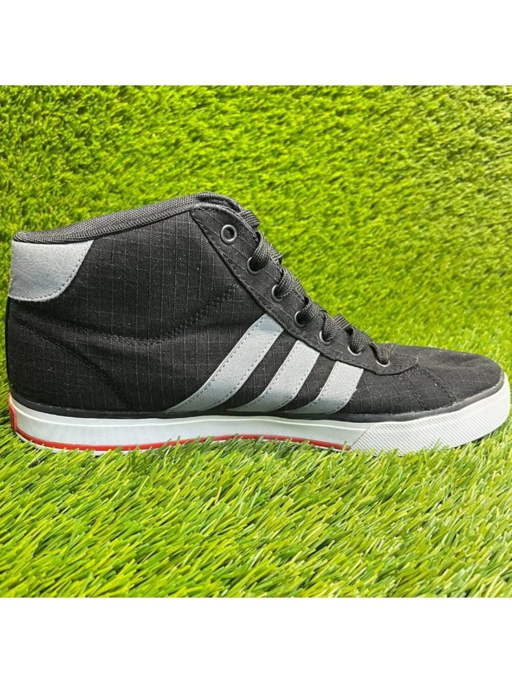 Adidas NEO Daily Vulc Mid Mens Size 10 Black Gray White Athletic Shoes Sneakers